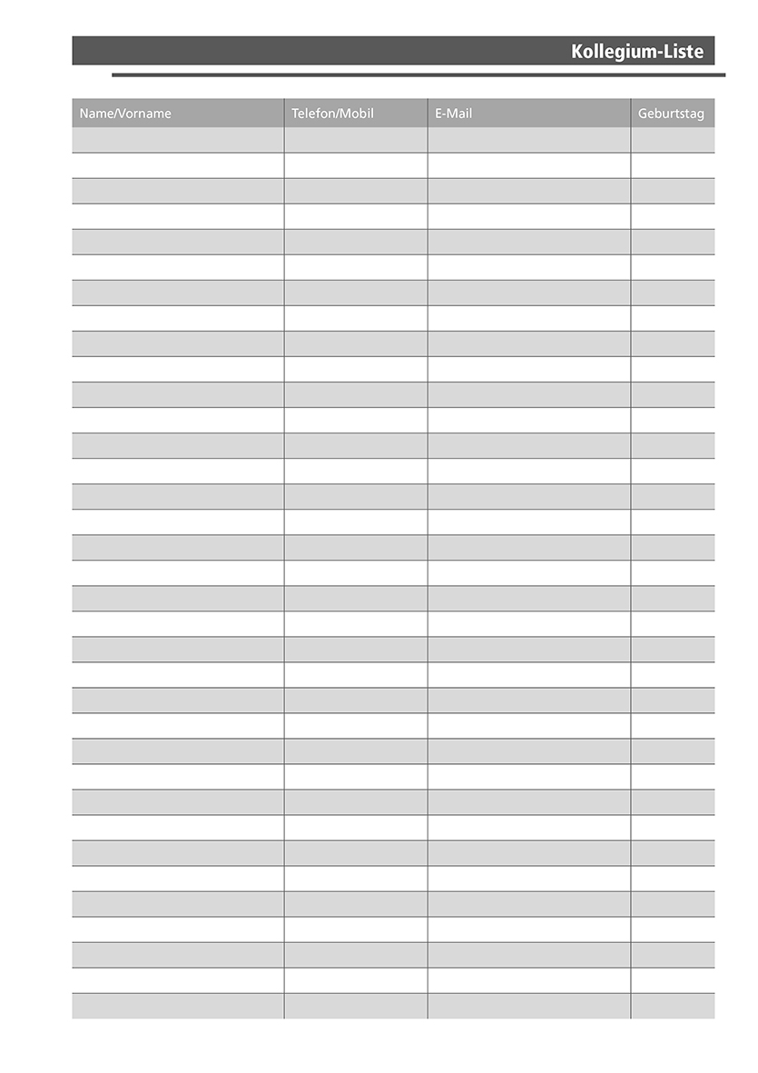 Kollegenliste